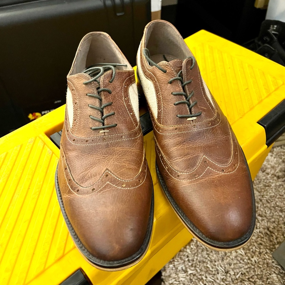 Aston Grey shoes -Leather and canvas upper. Quality made shoes